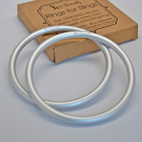 Roo Threads 3" Aluminum Rings for Baby Slings, Silver