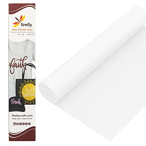 Firefly Craft - 3D White Heat Transfer Vinyl Sheets - Iron On Vinyl for Cricut and Silhouette - Brick Style Heat Press Vinyl for Shirts, Art, Crafts, & More - 12 x 20 inch White HTV Vinyl Sheet