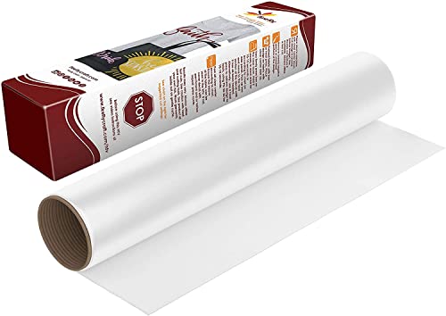 Firefly Craft Heat Transfer Vinyl Sheets - White HTV - Iron On Vinyl for Cricut, HTV Vinyl Sheets, Vinyl Iron On, Easy Cut & Weed, Compatible with Cricut & Silhouette Cameo - 1 Sheet 12" x 20"