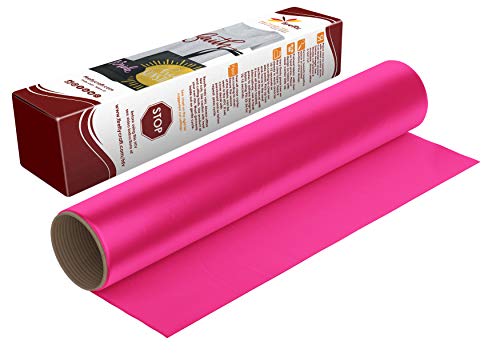 Firefly Craft Neon Pink Heat Transfer Vinyl - HTV - Heat Press Vinyl for Shirt Transfers - Iron on Fabric Sheets - Yellow, Pink, Orange, Green, Blue or Bundle Options - 1 Piece (12" X 20")