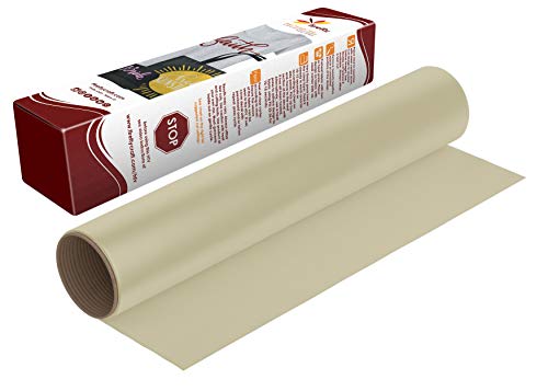 Firefly Craft Heat Transfer Vinyl Sheets - Beige HTV - Iron On Vinyl for Cricut, HTV Vinyl Sheets, Vinyl Iron On, Easy Cut & Weed, Compatible with Cricut & Silhouette Cameo - 1 Sheet 12" x 20"