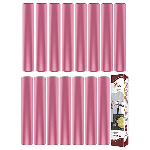 Firefly Craft Regular Pink Heat Transfer Vinyl Bundle for Shirts - HTV Vinyl Bundle - Iron On Vinyl for Cricut and Silhouette Transfers - Iron on Vinyl Sheets - 15 Sheets per Pack (12" x 20" Each)