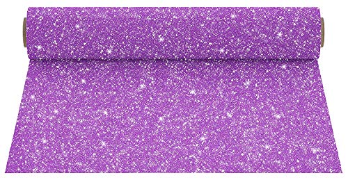 Firefly Craft Glitter Lavender - Heat Transfer Vinyl - Iron On Fabric Sheets for Shirt Transfers - Vinyl for Cricut - Heat Press Vinyl - Single Colors or Bundle Multipack- 1 Piece (12" X 20")