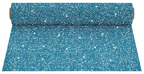 Firefly Craft Glitter Turquoise HTV - Heat Transfer Vinyl - Iron On Fabric Sheets for Shirt Transfers - Vinyl for Cricut - Heat Press Vinyl - Single Colors or Bundle Multipack- 1 Piece (12" X 20")