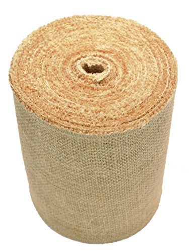 Firefly Craft Burlap Ribbon NO FRAY Fabric, 6 Inches by 20 yards